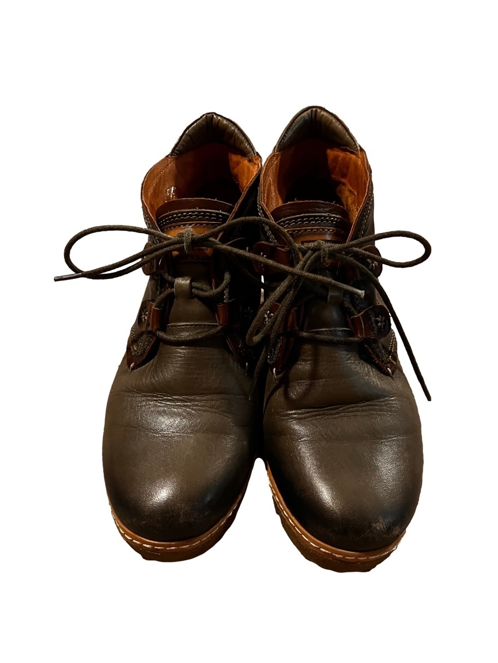 Pikolinos leather wedge booties